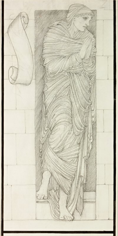 Lázaro - Diseño para ventana de la Iglesia de Santa Ethelreda, Guilsborough, Northamptonshire de Edward Burne Jones